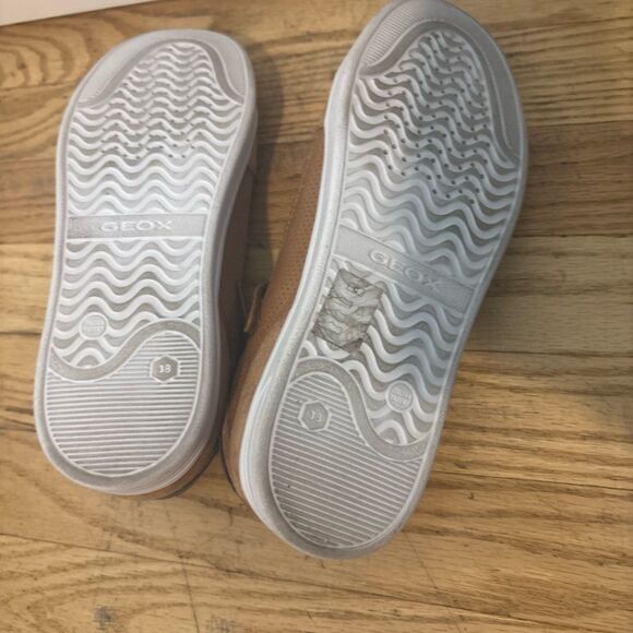 Geox Kids Djrock Boy's Shoes Cognac/Navy Brown Suede Sneakers size 38 EUC - Picture 5 of 5